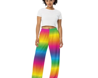 The Rainbow Aura - Unisex wide-leg pants