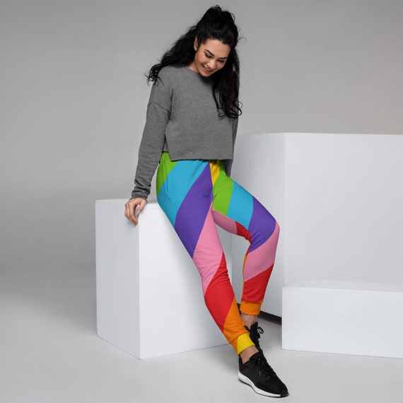 Rainbow Striped Women's Joggers