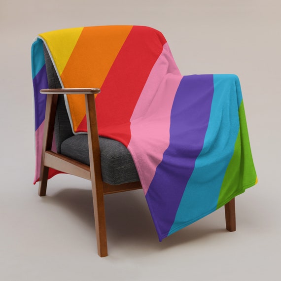 Rainbow Stripes Throw Blanket