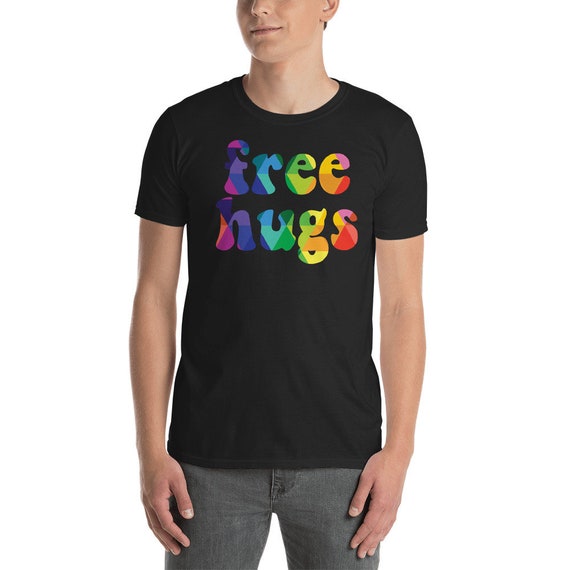 Colorful Free Hugs Tshirt Gift for Her or Him - Rainbow Gift