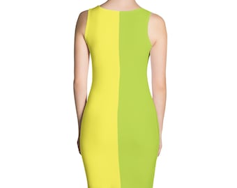 Neon Green and Yellow Dress