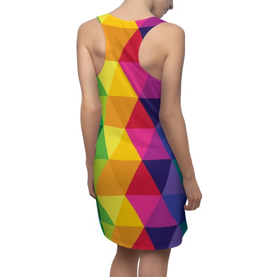 Colorful womens Dress Women's Cut & Sew Racerback Dress A Gift for Your Daughter