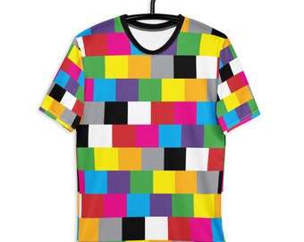 Men's t-shirt - Multi Colored Pixel Block Collection - Fun for Everyone - Trendy Design Squares