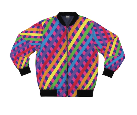 Men's Multi Colored Bomber Jacket