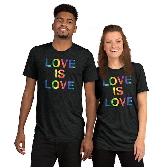 Love is Love Tshirt Rainbow Pride Tee Equality Apparel Love Gifts Unisex Shirt Short sleeve Top