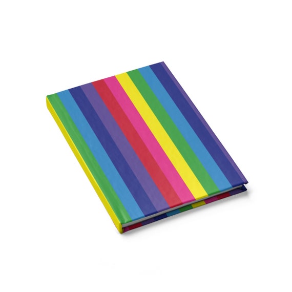 The Vivid Collection: Rainbow Striped Journal - Blank