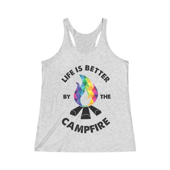 Life is Better By the Campfire Women's Tri-Blend Racerback Tank