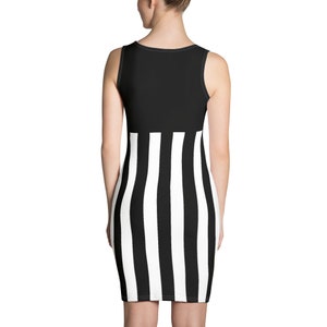 The Sexy Beetlejuice Dress Black and White Striped Dress image 2