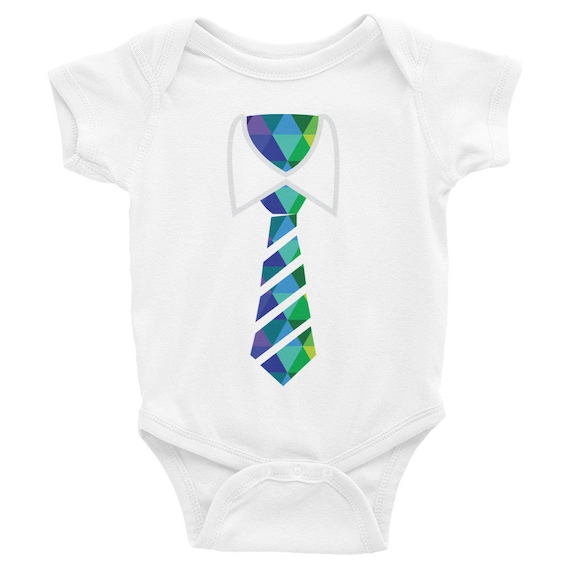 Infant Bodysuit Cute Snapsuit with Tie Daddys Boy One-piece