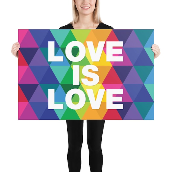 The BIG Love is Love Rainbow Poster - Cute Love Posters with Quotes