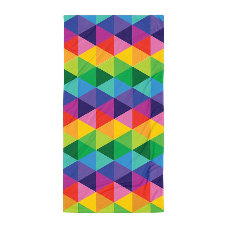 Colorful Towel Abstract Beach Towel Art Towel Custom Beach Etsy