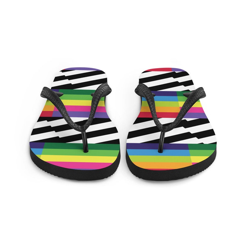rainbow tango flip flops