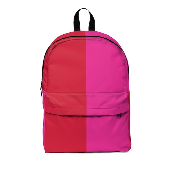 Red + Pink Two Toned Unisex Classic Backpack