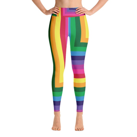 Rainbow Squared Yoga Leggings