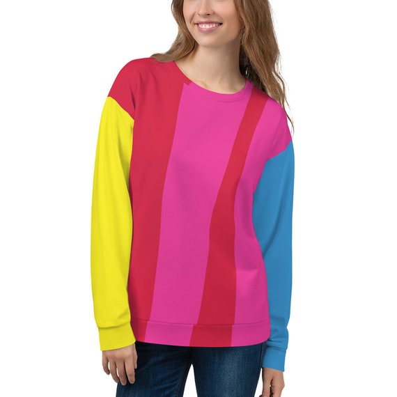 Colorful Unisex Sweatshirt with a Cool Spiral Design on the Back - It's Sweater Weather Time