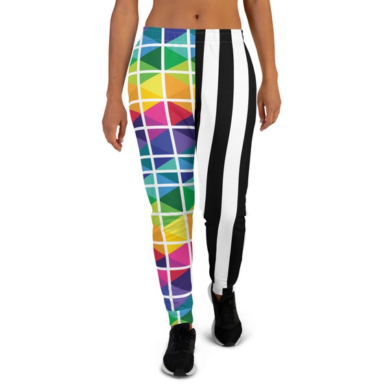 Multicolored Window Pane Patter Women's Joggers
