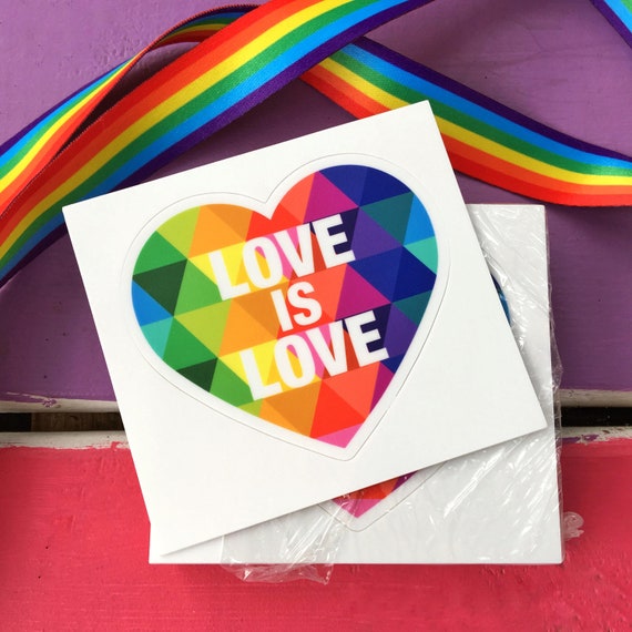 Love is Love Kiss-Cut Stickers 3" x 3"