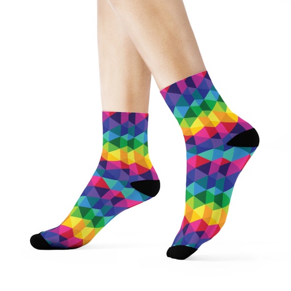 Colorful Crew Socks Rainbow Lovers Unite