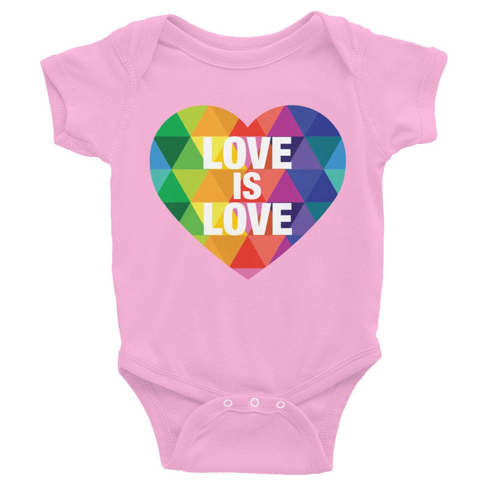 Love is Love Infant Bodysuit - Heart Shirt for Baby - Gift for Baby Shower