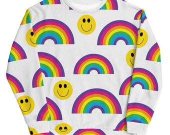 The Rainbow Smiley Face Unisex Sweatshirt