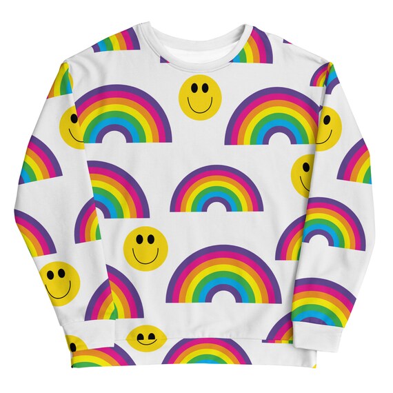 The Rainbow Smiley Face Unisex Sweatshirt