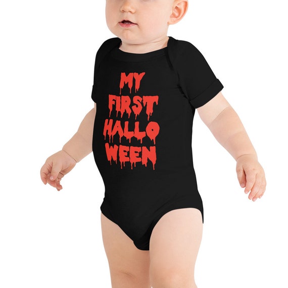 Baby First Halloween One-Piece Bodysuit T-Shirt for Ghouls and Goblins