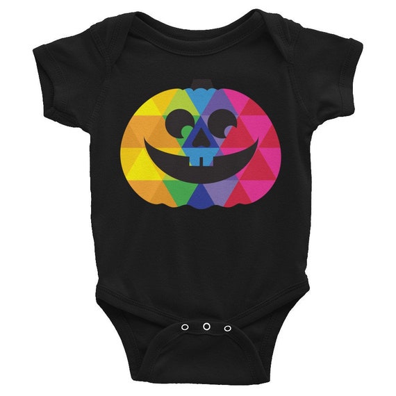 Infant Bodysuit Halloween Pumpkin One-piece for Baby Funny Pumpkin Face Jumpsuit Baby Gift 0-3 Months Halloween Costume