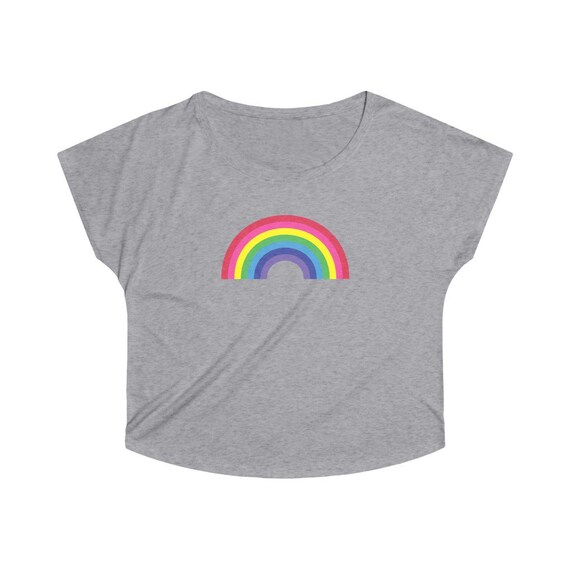 Women's Tri-Blend Dolman with a Rainbow Print