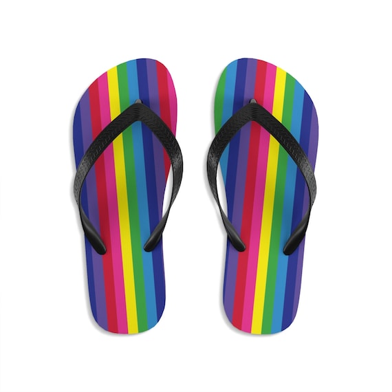 The Vivid Collection Rainbow Unisex Flip-Flops