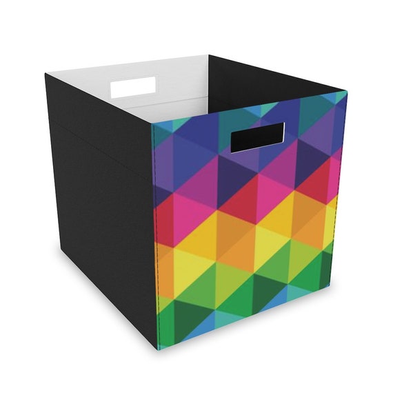 Geometric Rainbow Felt Storage Box