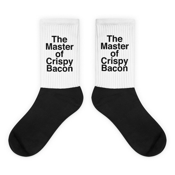 Funny Father's Day Bacon Socks - The Master of Crispy Gift for Dad