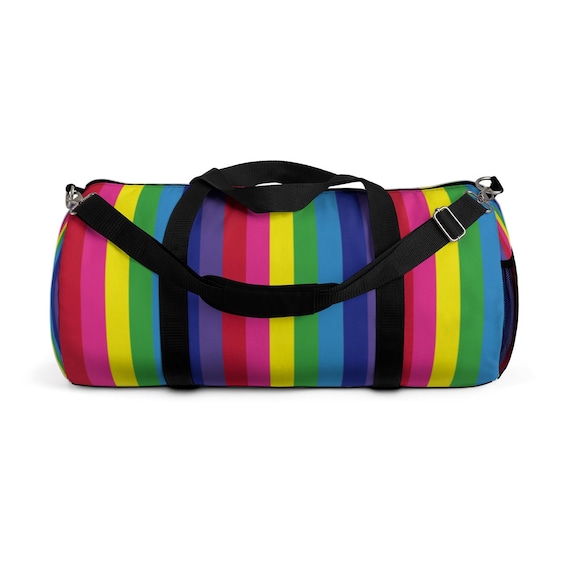 The Vivid Collection: Rainbow Striped Duffle Bag