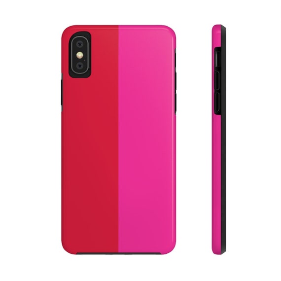 Red + Pink Two Toned Case Mate Tough Phone Cases
