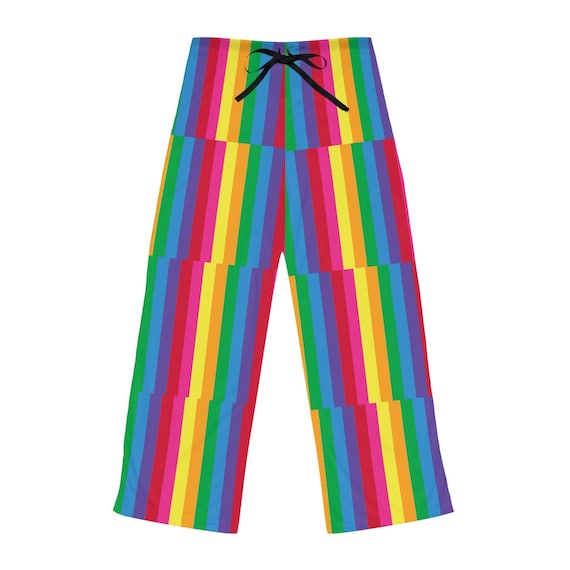 Colorful Stripey Women's Pajama Pants (AOP)