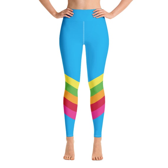 The Super Galactic Yoga Leggings - Comfortable Leggings for Everyday - Striped Comfy at Home Leggings