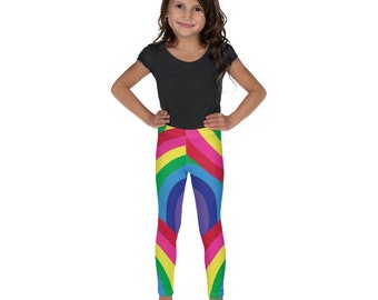 Colorful Rainbow Kid's Leggings Super Soft Pant Warmers