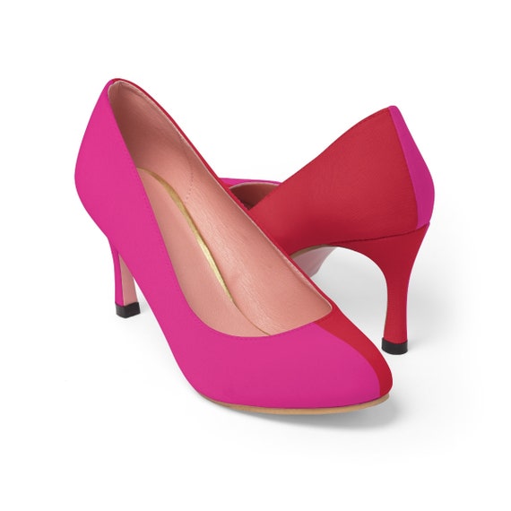 Red + Pink Two Toned Women's High Heels
