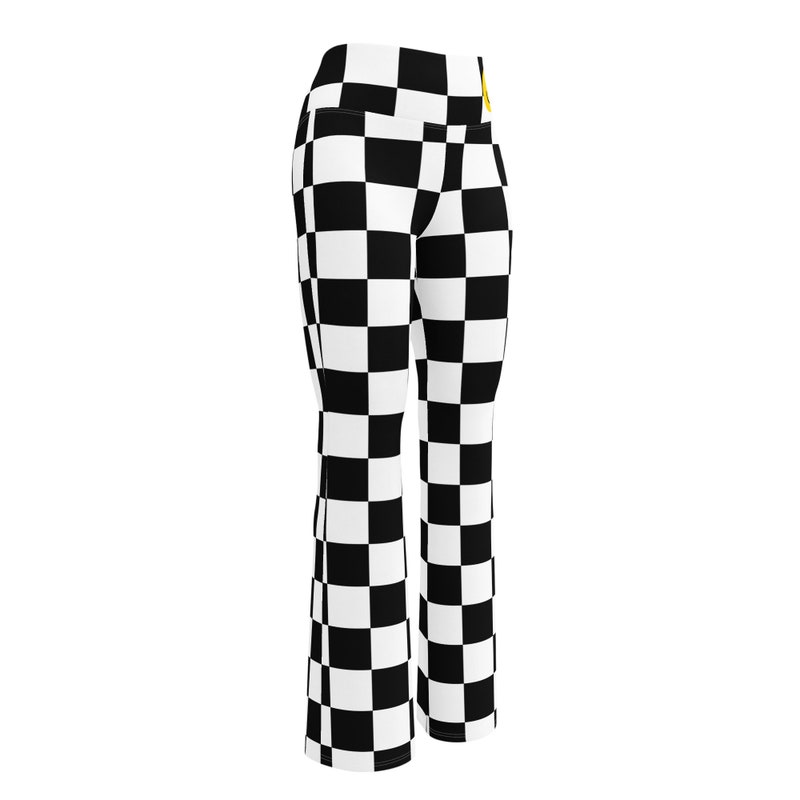 Womens Black and White Checkered Pants - Etsy