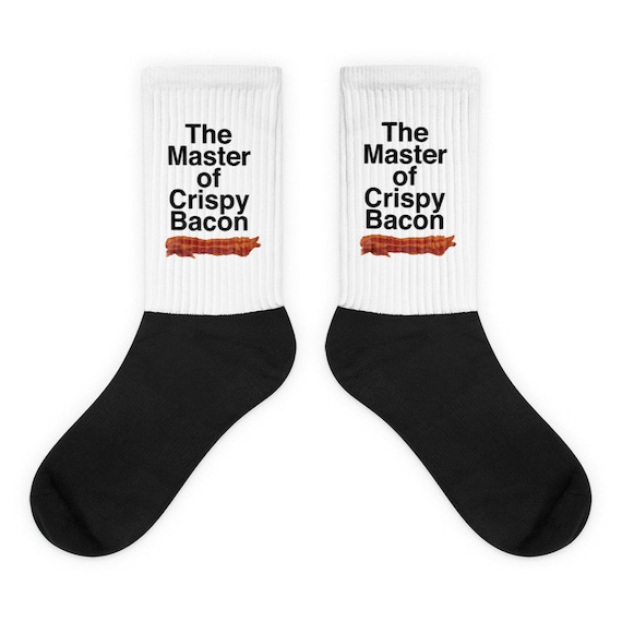 Funny Father's Day Bacon Socks - The Master of Crispy Bacon Gift for Dad