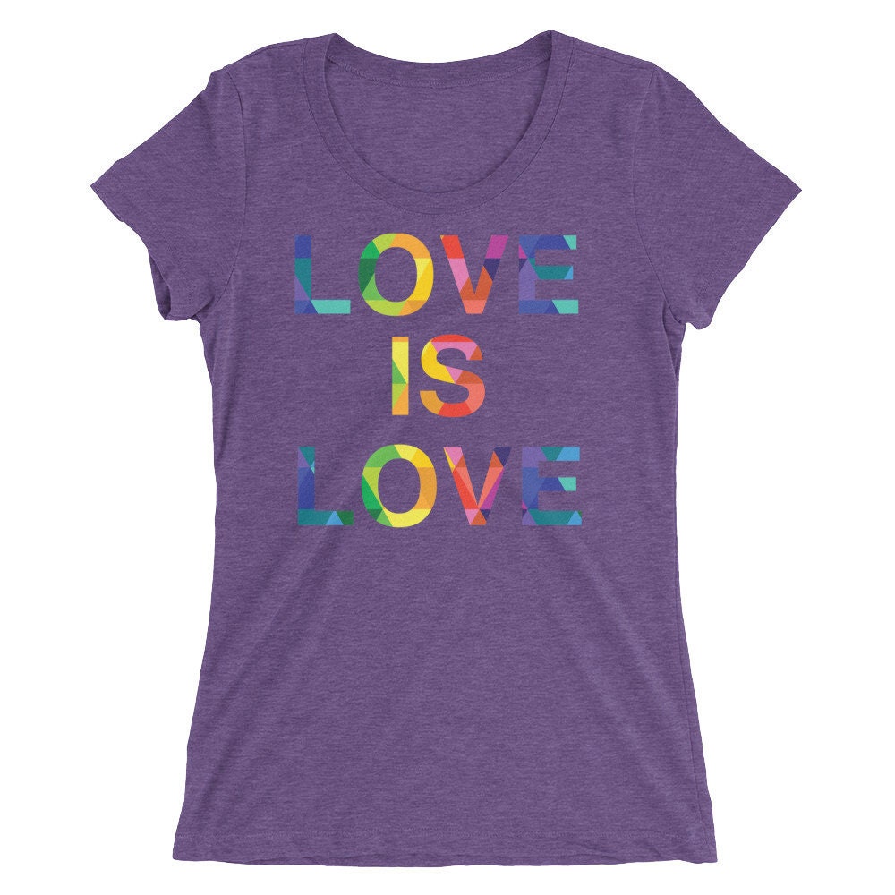 Ladies' short sleeve t-shirt Special Edition! Love is Love Rainbow ...