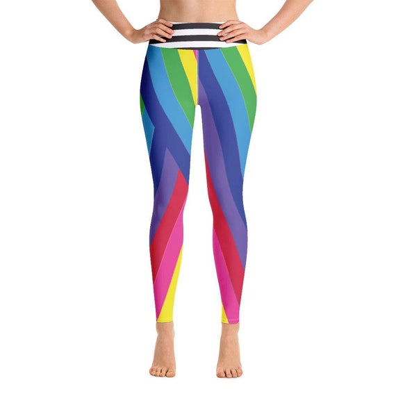 The Vivid Collection: Rainbow Striped Yoga Leggings