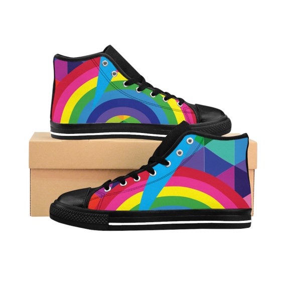 Women's Rainbow High-top Sneakers
