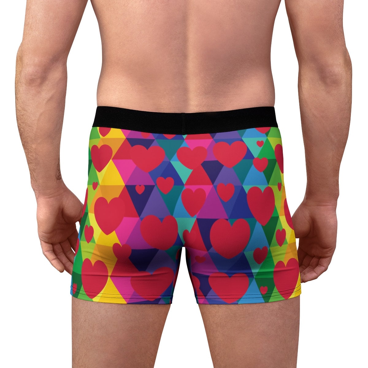 Hearts Men's Boxer Briefs - Valentines Gift for Him - Matching Set