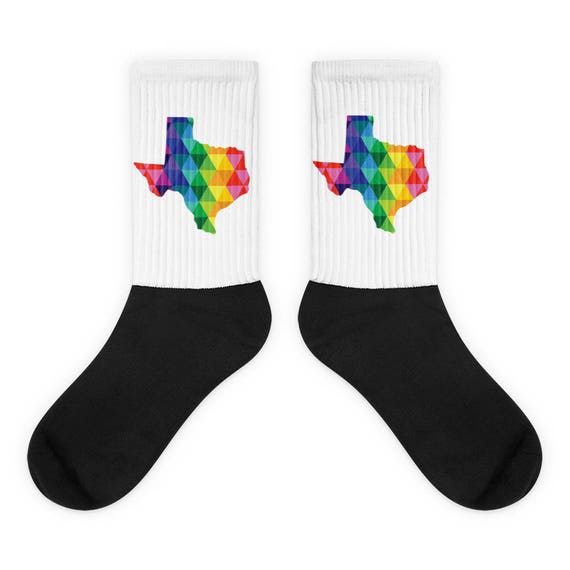 Texas Socks - Colorful Texas Socks - Texas State - Proud Texan - Texas Raised - I Love Texas - HTX Proud Socks - Texas Gifts