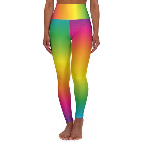 High Waisted Rainbow Dream Yoga Leggings