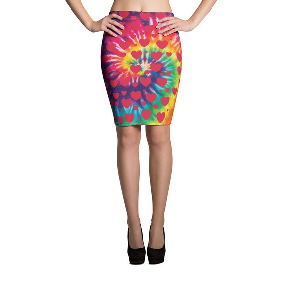 The Tie Dye Collection: Love Goes Around Pencil Skirt