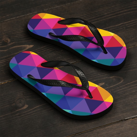 Colorful Unisex Thongs FlipFlops or Sandles Fun Beachwear for your Feet Toesies