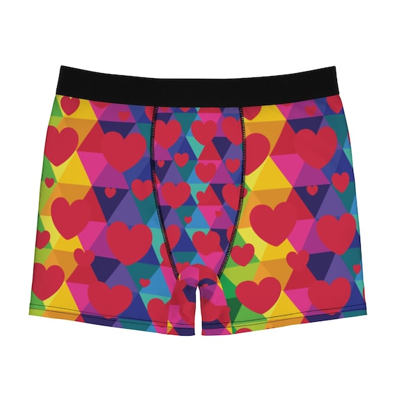 Hearts Men's Boxer Briefs - Valentines Gift for Him - Matching Set