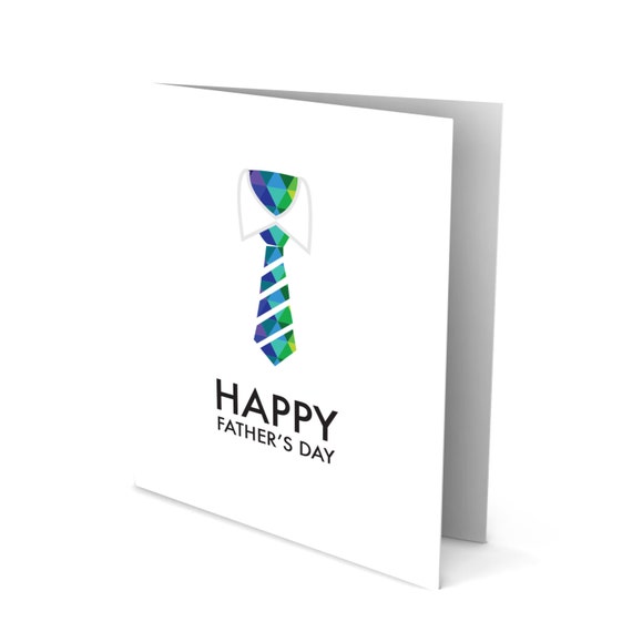 Happy Father's Day Greeting Card with a Colorful Tie