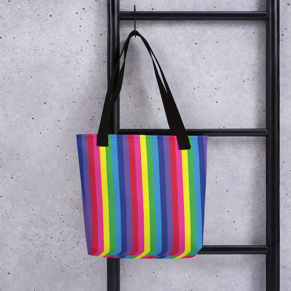 The Vivid Collection: Rainbow Striped Tote bag